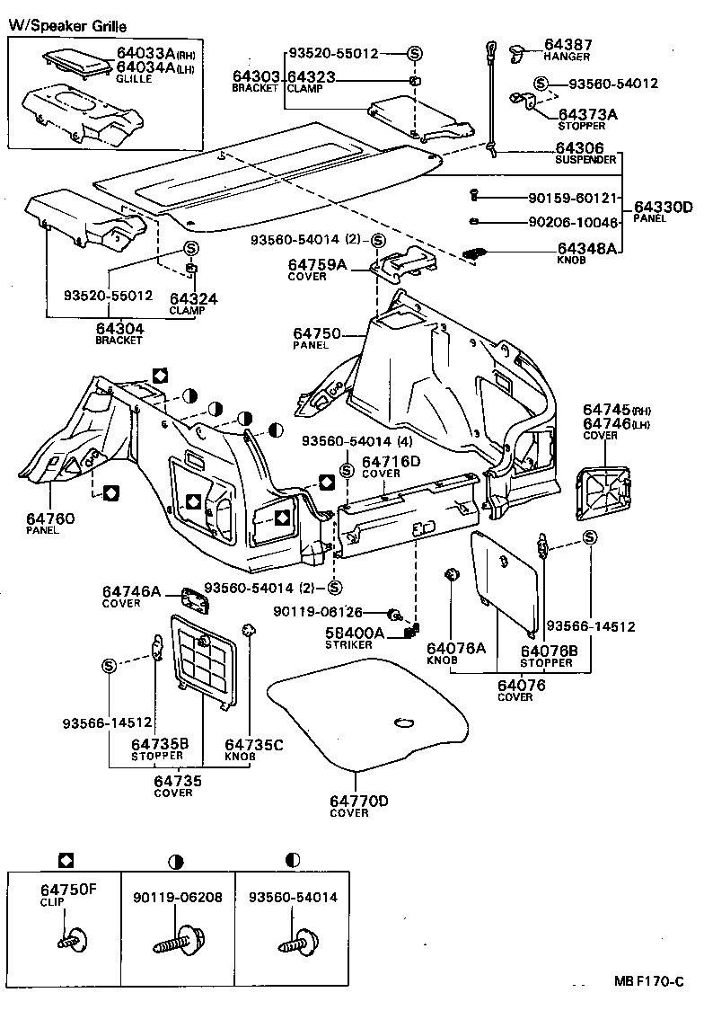 64770-12060 COVER ASSY, SPARE WHEEL product image