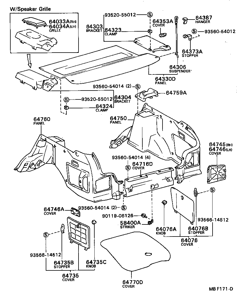 64770-12080 COVER ASSY, SPARE WHEEL product image