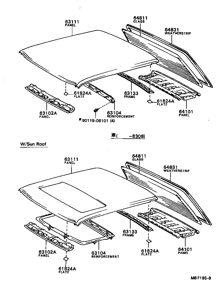 64801-12380 GLASS, BACK WINDOW product image