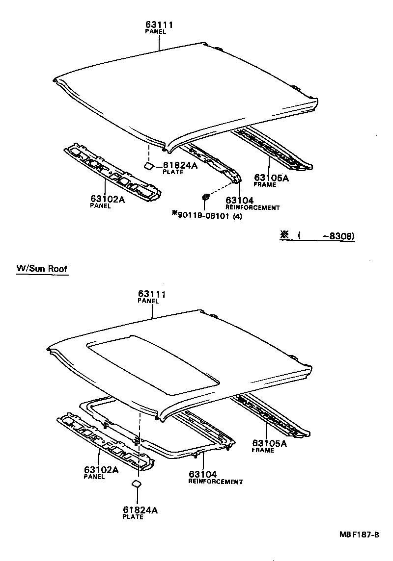 64801-12380 GLASS, BACK WINDOW product image