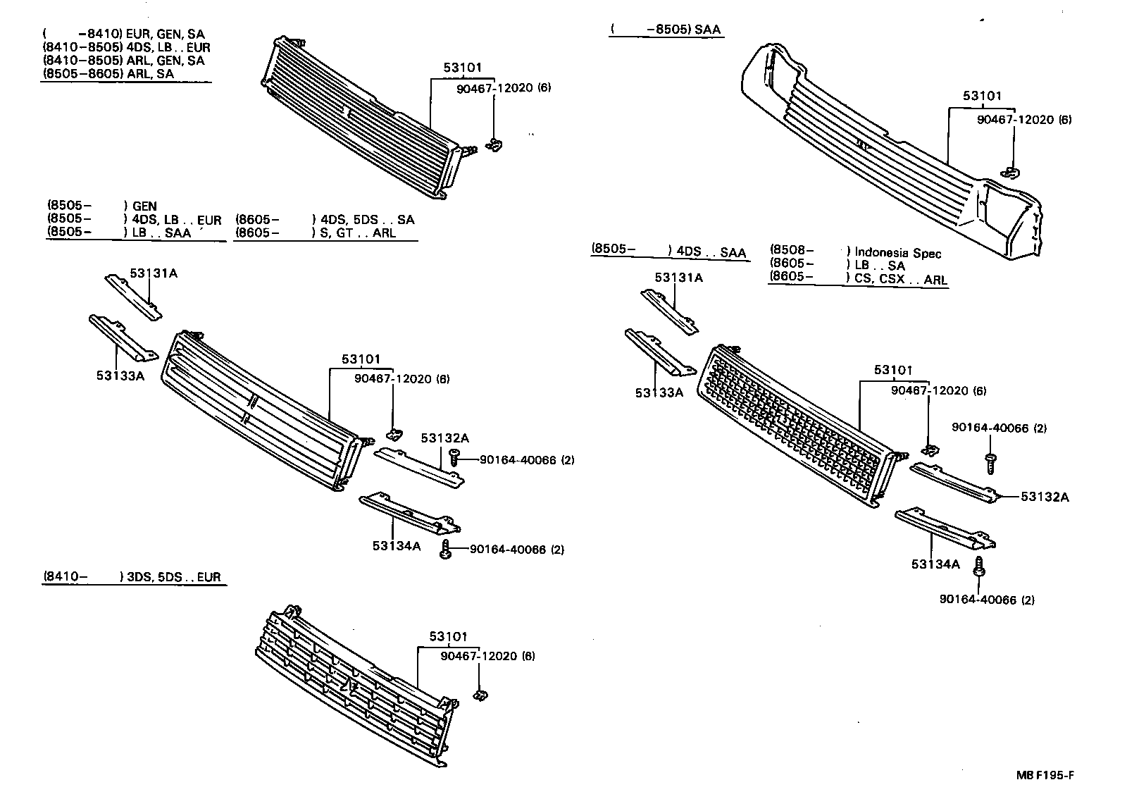 53134-12040 DOOR, HEADLAMP, LOWER LH product image
