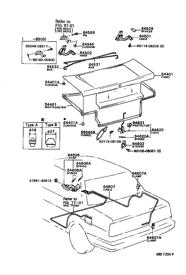 64401-12591 PANEL SUB-ASSY, LUGGAGE COMPARTMENT DOOR product image