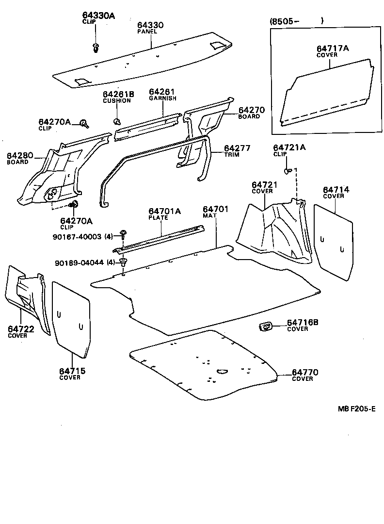 64711-12170 MAT SUB-ASSY, LUGGAGE COMPARTMENT product image