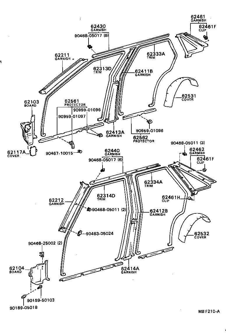 62613-12140-04 COVER, WHEEL HOUSE TRIM, RH product image