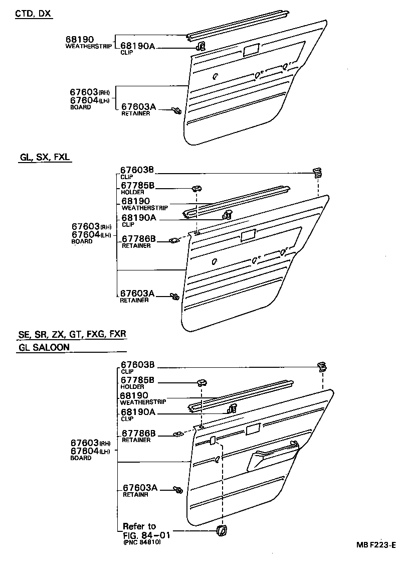 67004-12430 PANEL SUB-ASSY, REAR DOOR, LH product image