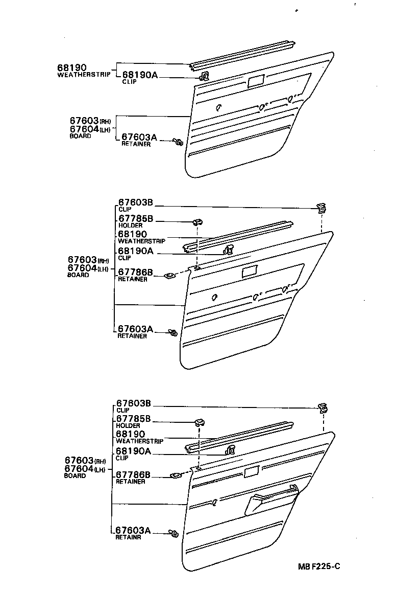 67004-12450 PANEL SUB-ASSY, REAR DOOR, LH product image