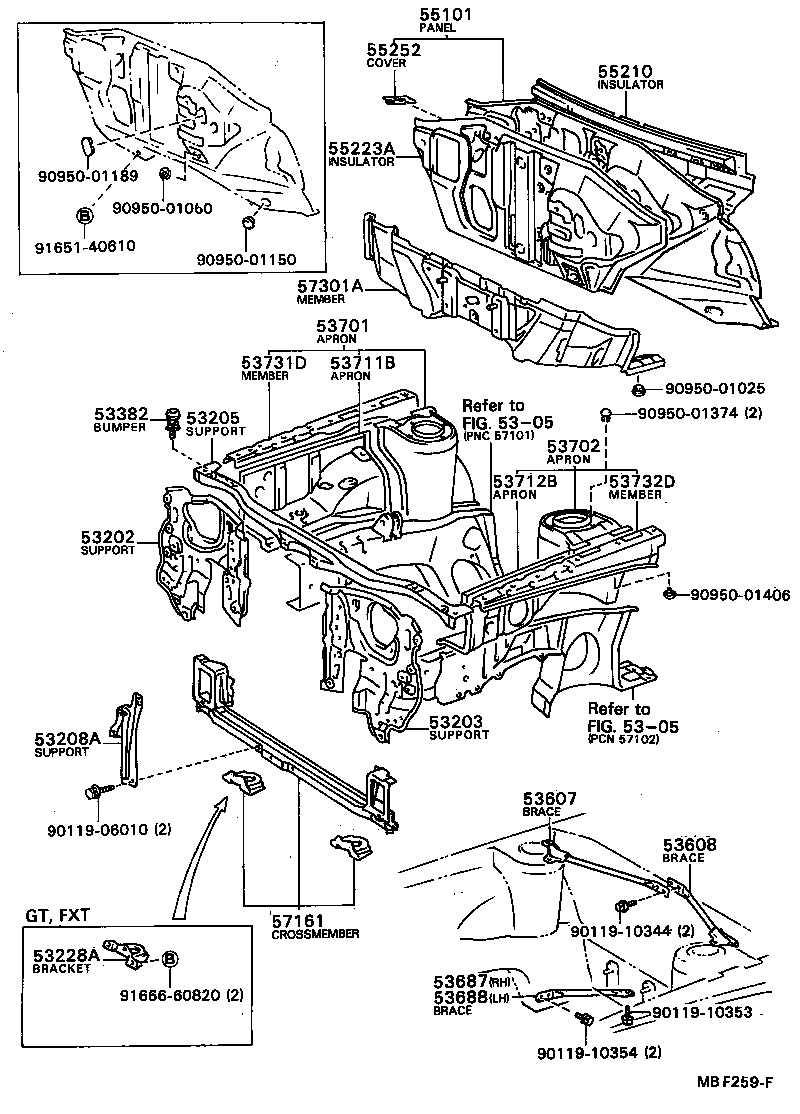 53702-12710 APRON SUB-ASSY, FRONT FENDER, LH product image