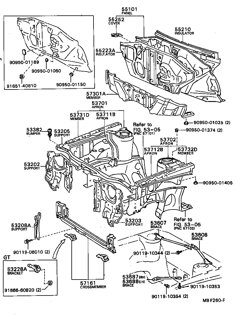 53216-12909 SUPPORT SUB-ASSY, RADIATOR, UPPER product image