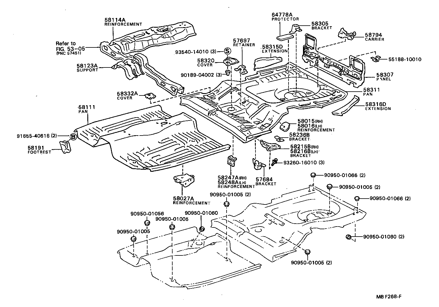 58307-12890 PANEL SUB-ASSY, BODY LOWER BACK product image