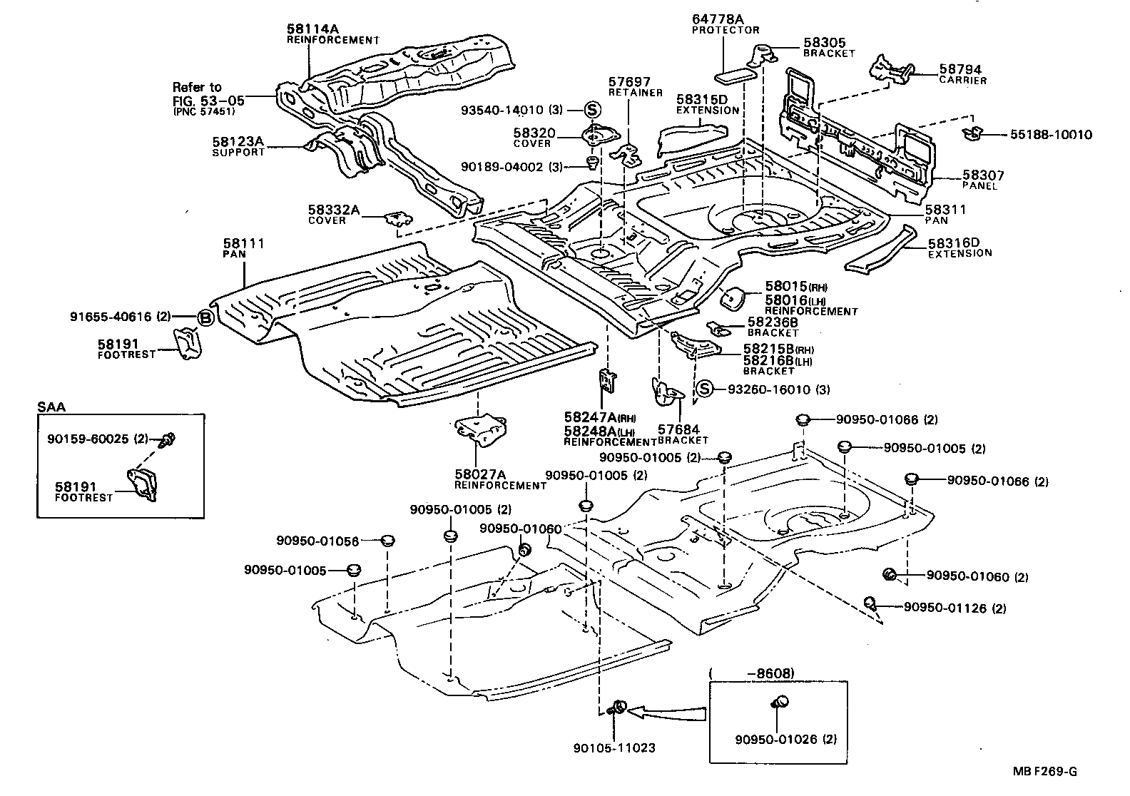 58307-12840 PANEL SUB-ASSY, BODY LOWER BACK product image