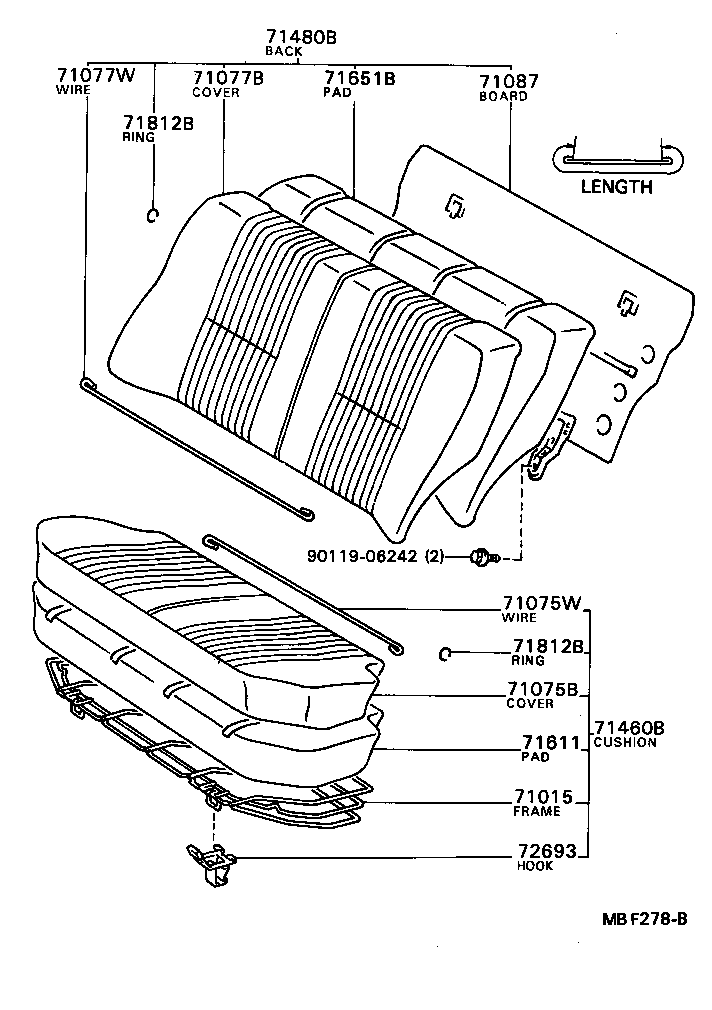 71017-16060 FRAME SUB-ASSY, REAR SEAT BACK, RH product image