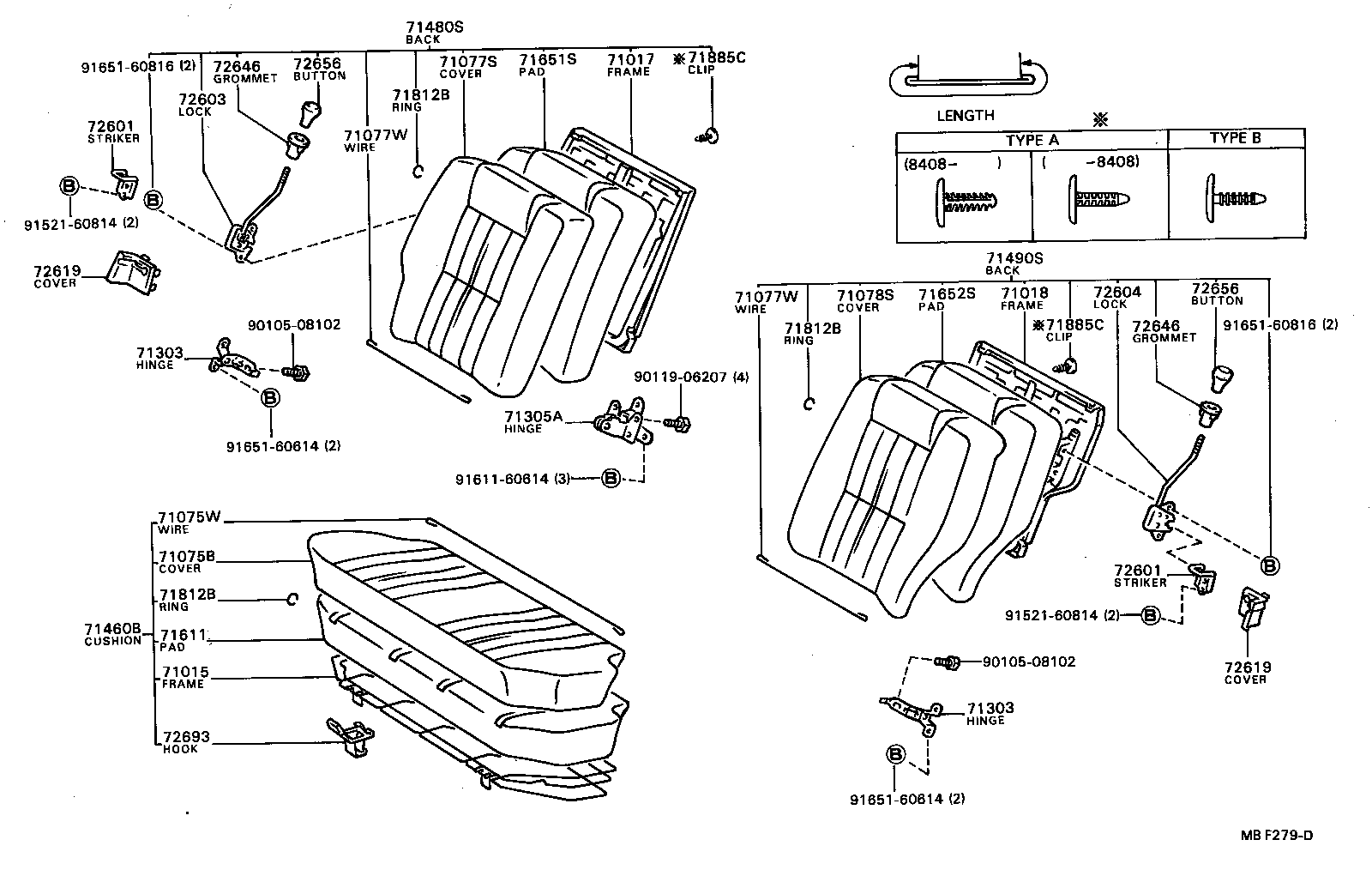 71017-16060 FRAME SUB-ASSY, REAR SEAT BACK, RH product image