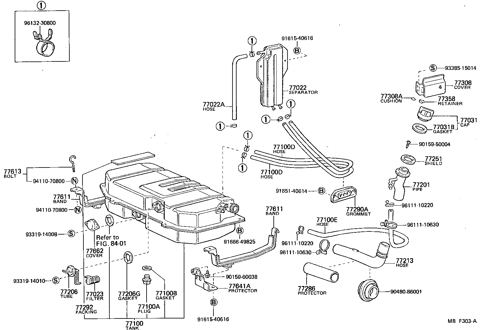 77259-30070 HOSE, FUEL, NO.2 (FOR MAIN TUBE, NO.2) product image