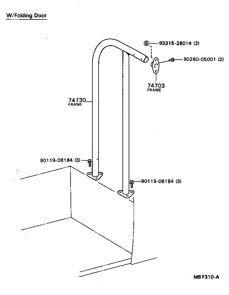 74707-90B02 FRAME SUB-ASSY, HAND GRIP, NO.1 product image