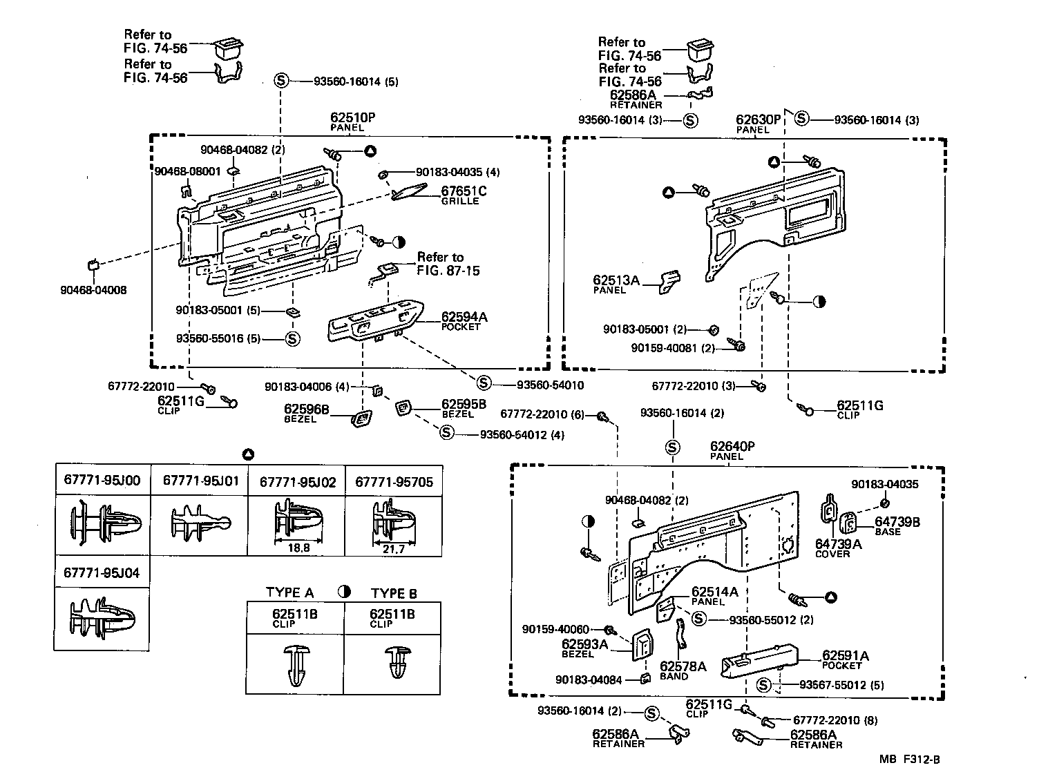 62228-95J00-08 GARNISH, QUARTER LOCK PILLAR, RH product image