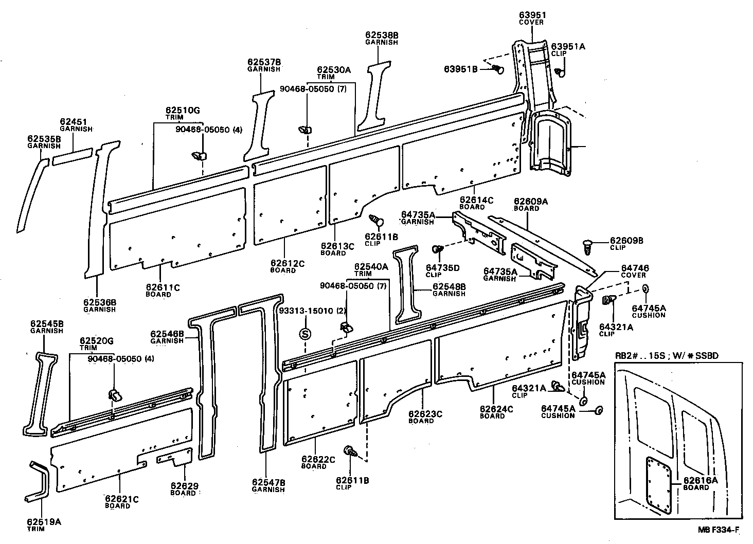 62625-90B09 BOARD, SIDE TRIM NO.4, LH product image