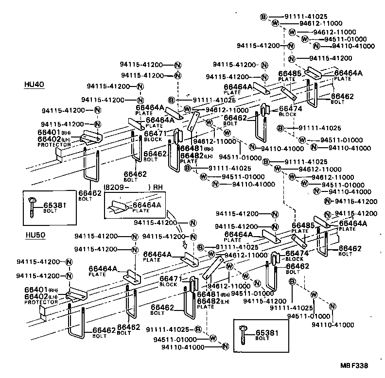 65129-95402 COVER, MAIN SILL REAR END product image