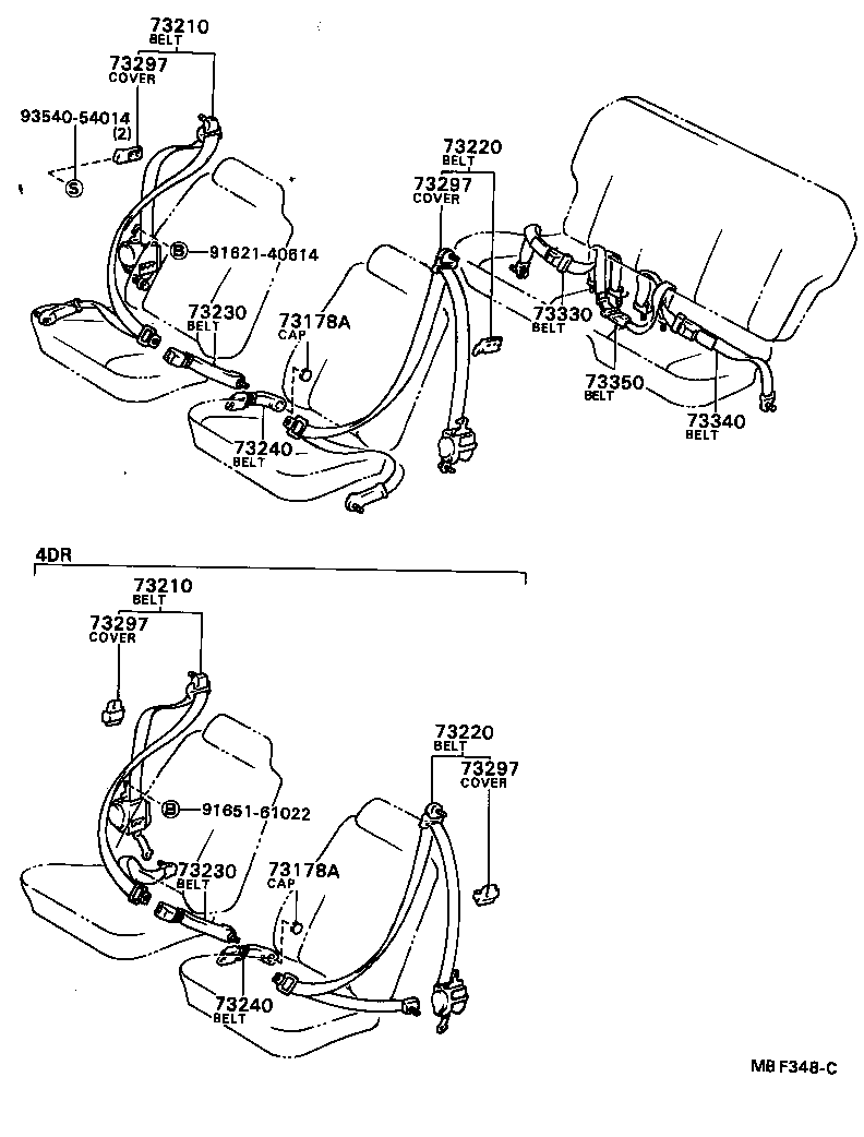 73220-12151-06 BELT ASSY, FRONT SEAT OUTER, LH product image
