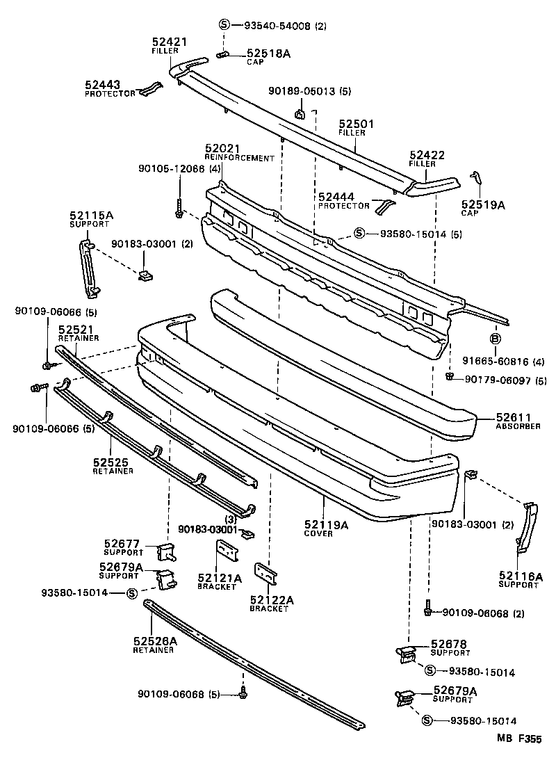 52021-28030 REINFORCEMENT SUB-ASSY, FRONT BUMPER product image