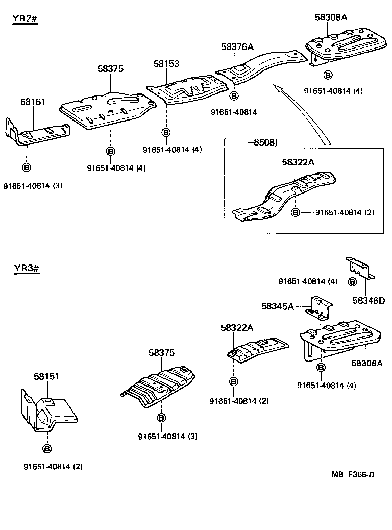 Toyota 58308-87002 PANEL SUB-ASSY, HEAT PROOF