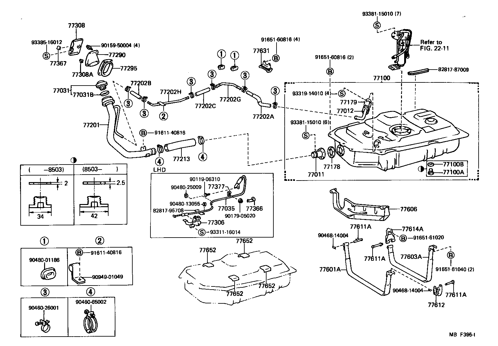 Toyota 77251-28050 TUBE, FUEL MAIN, NO.1