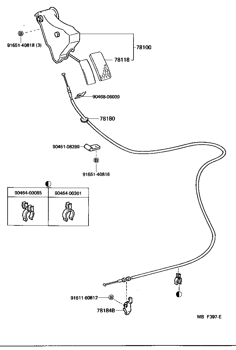 Toyota 78180-28030 WIRE ASSY, ACCELERATOR