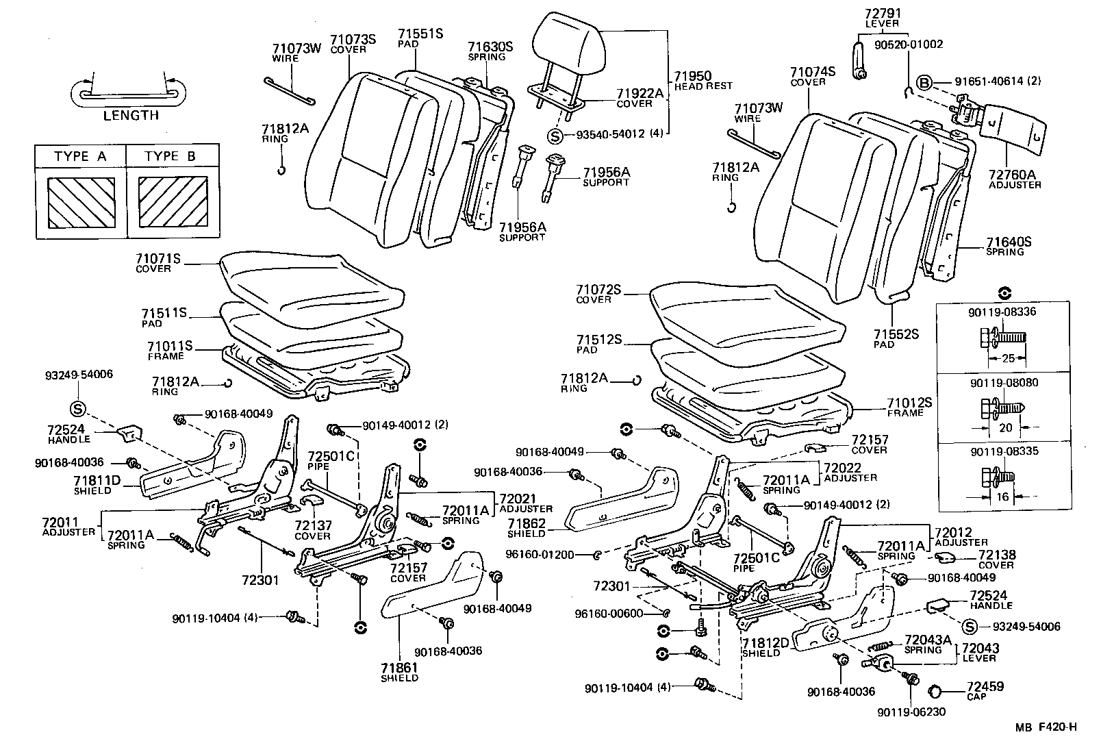 Toyota 71073-1E461-06 COVER, FRONT SEAT BACK, RH(FOR SEPARATE TYPE)