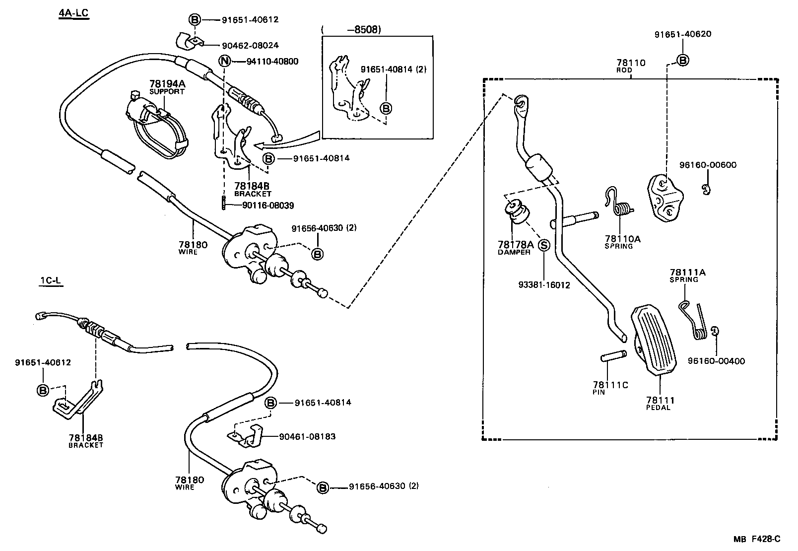 Toyota 78100-12080 LINK ASSY, ACCELERATOR