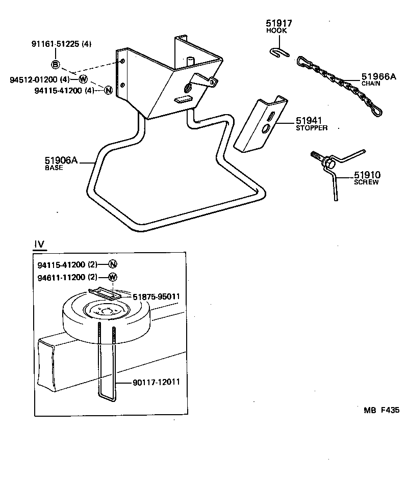 51907-92200 GUIDE, SPARE TIRE CARRIER product image