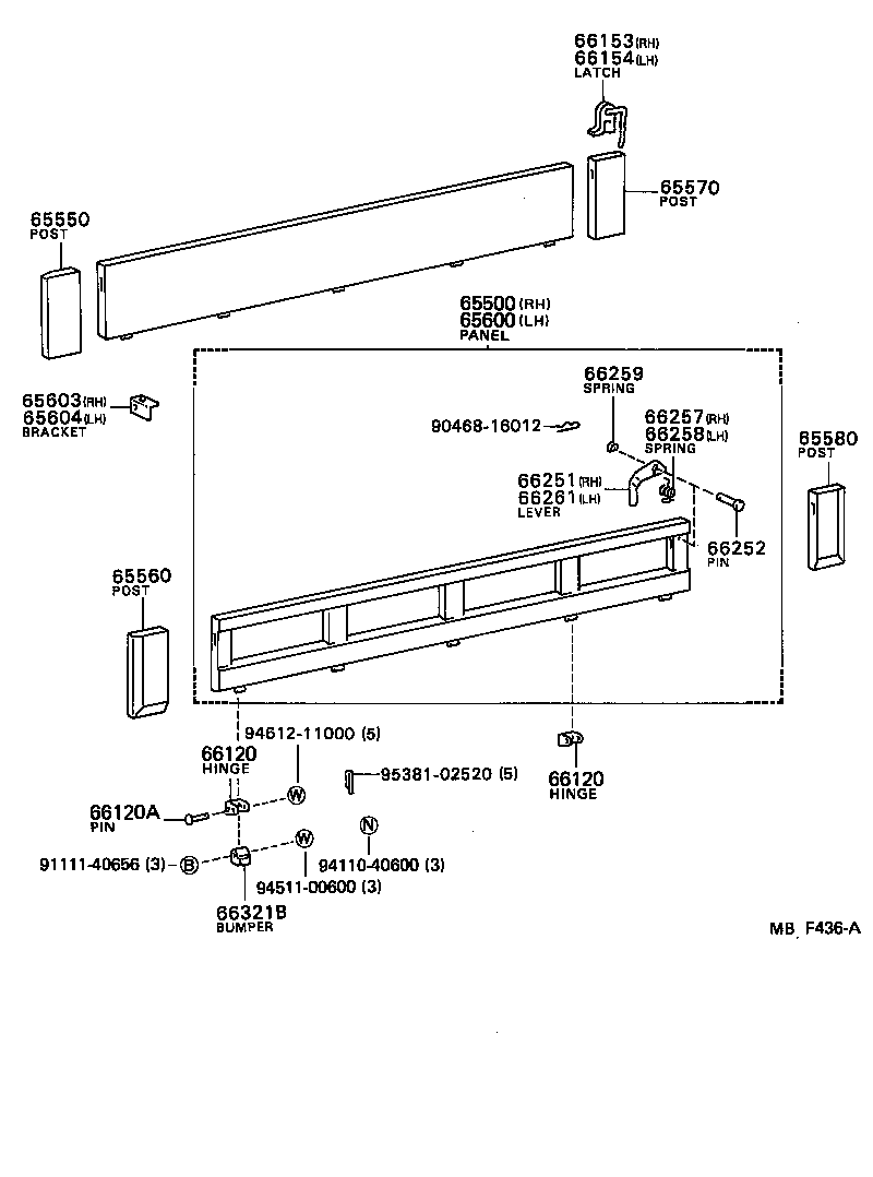 66232-96303 HINGE ASSY, SIDE GATE product image
