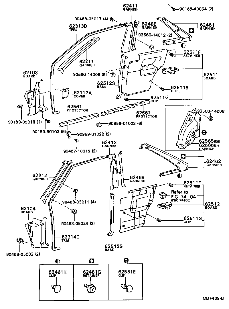 62333-16031-13 TRIM, REAR DOOR OPENING, RH product image