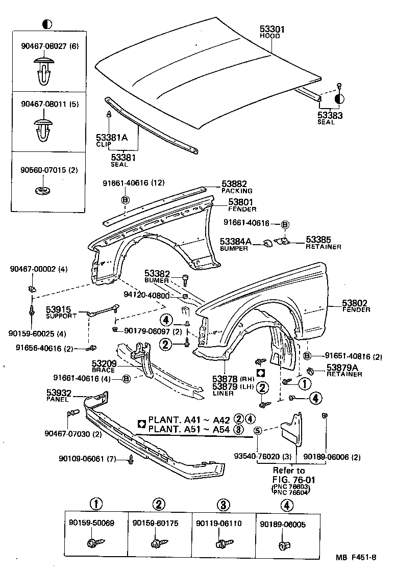 53802-14740 FENDER SUB-ASSY, FRONT LH product image