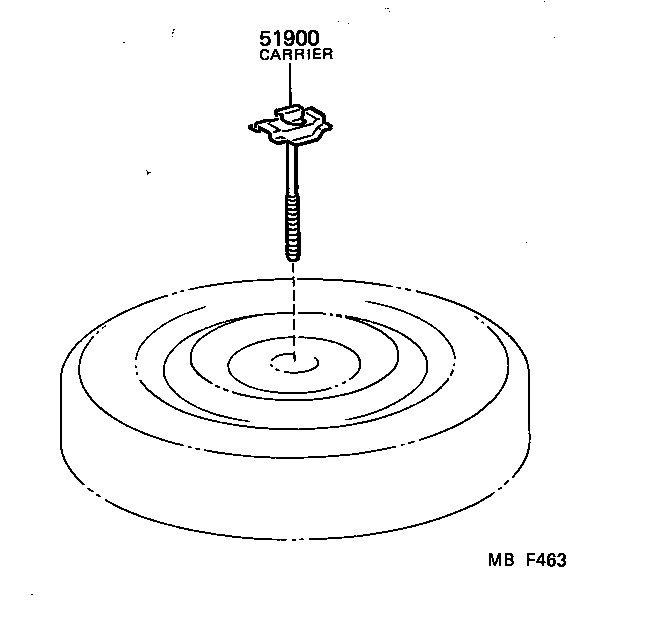 51900-14030 CARRIER ASSY, SPARE WHEEL product image