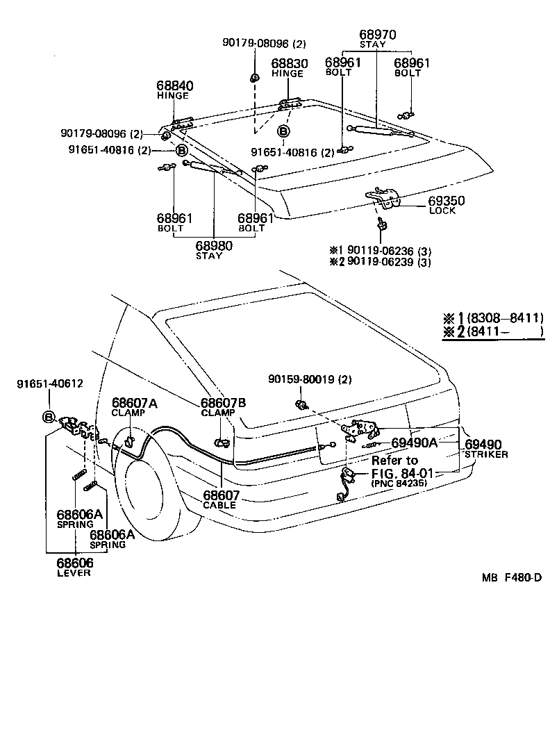 Toyota 90463-10338 CLAMP, NO.2(FOR BACK DOOR LOCK CONTROL CABLE)