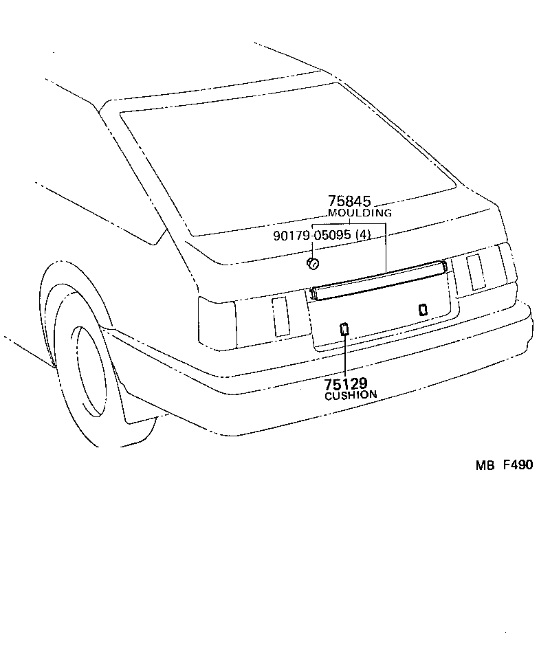 75803-12080 MOULDING, BODY LOWER BACK PANEL, CENTER product image