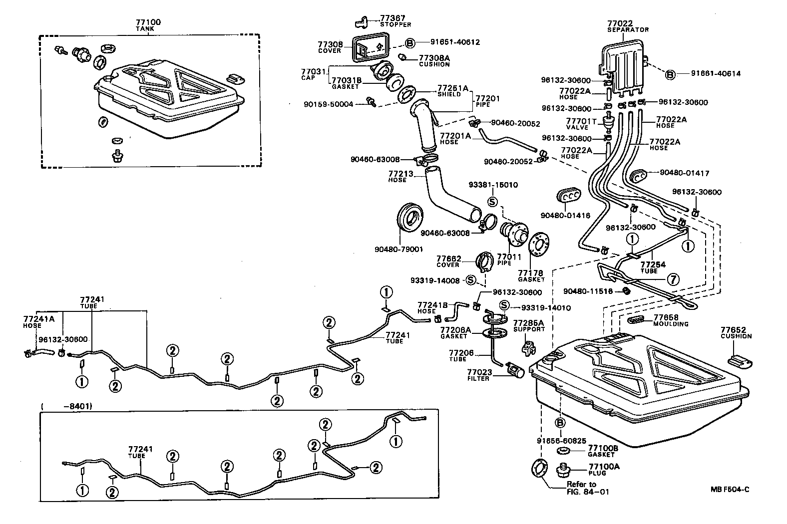 95332-06050 HOSE, FUEL(FOR FUEL EVAPORATIVE SEPARATOR) product image