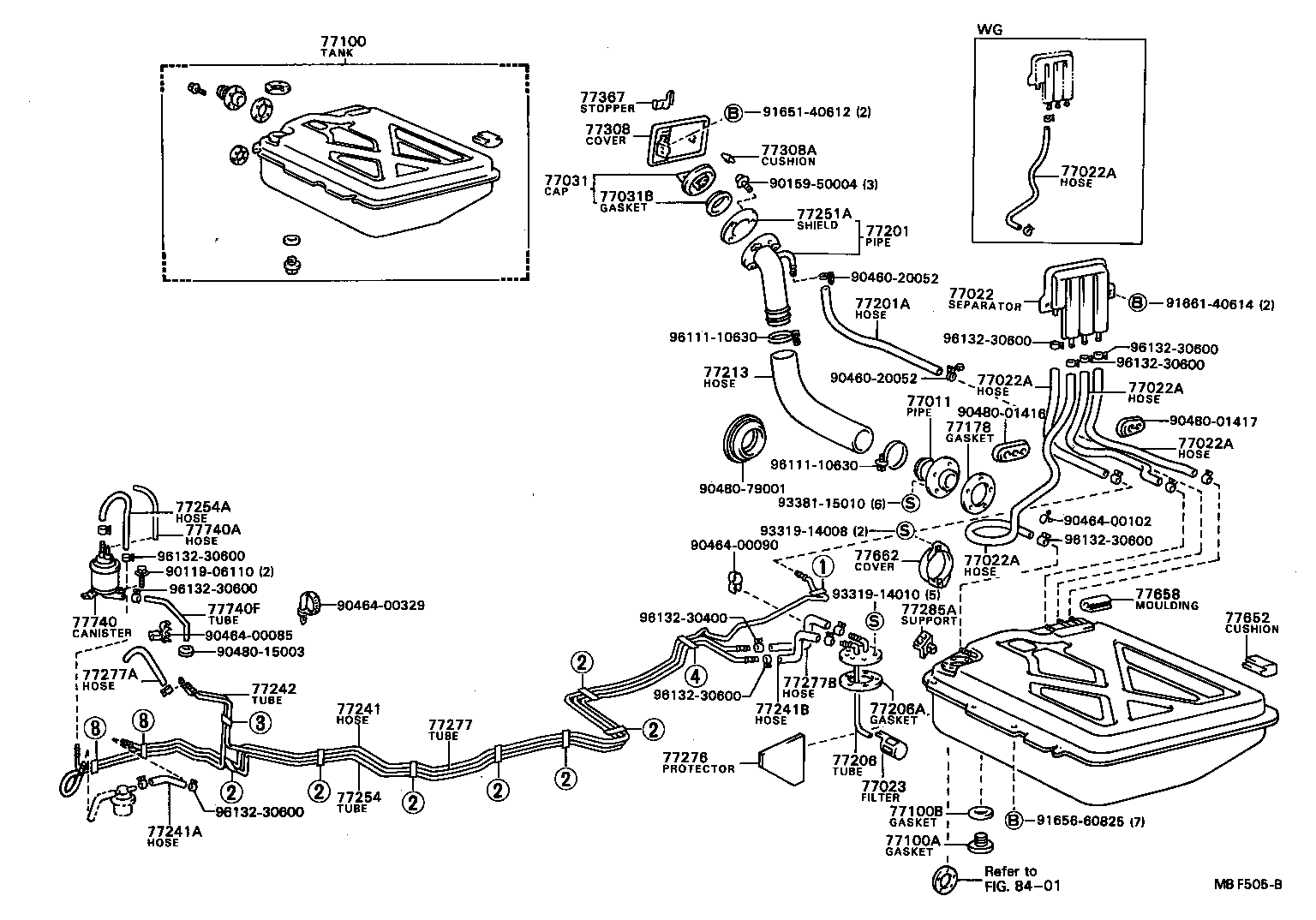 95332-06050 HOSE, FUEL(FOR FUEL EVAPORATIVE SEPARATOR) product image