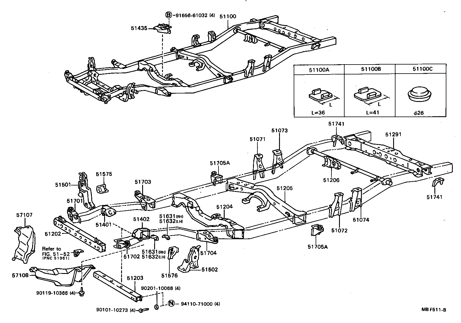 51047-35040 BRACKET SUB-ASSY, ENGINE FRONT MOUNTING, RH product image