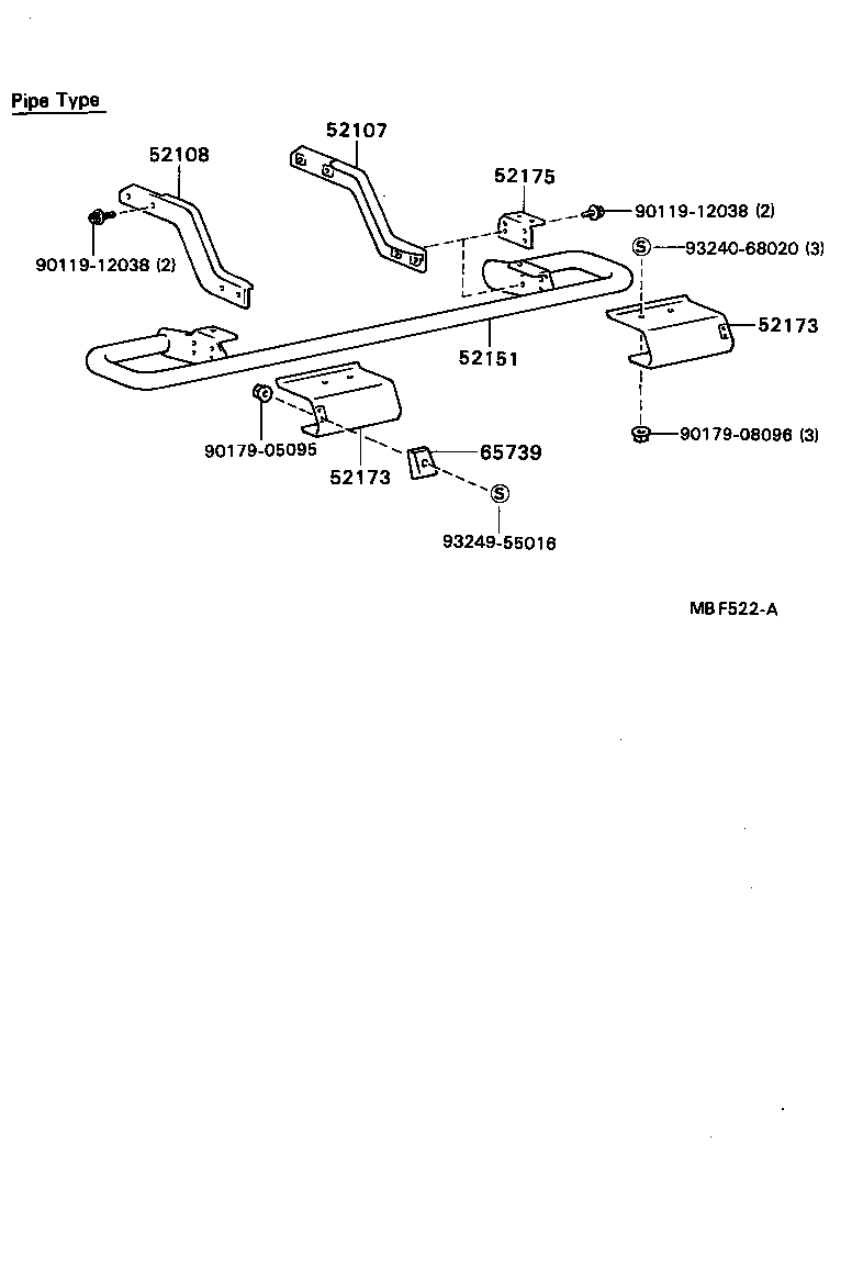 52152-89105 EXTENSION, REAR BUMPER, RH product image