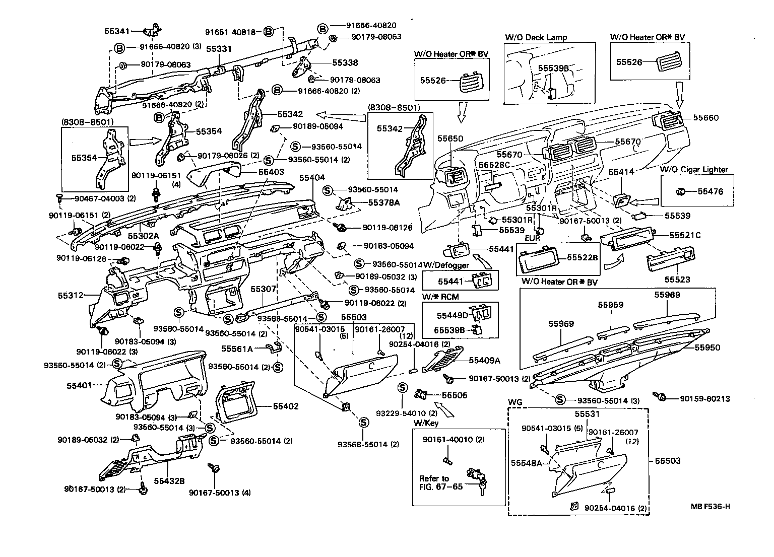 55331-89110 REINFORCEMENT SUB-ASSY, INSTRUMENT PANEL, LOWER product image