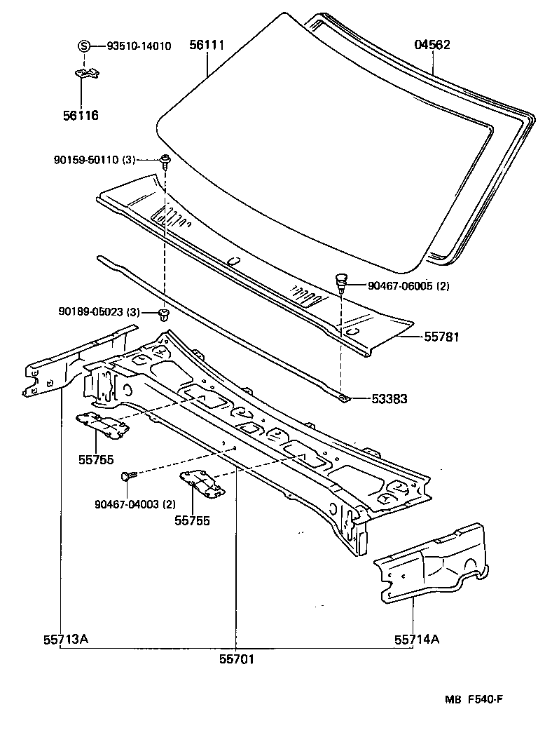 Toyota 04562-89101 DAM KIT, WINDSHIELD GLASS