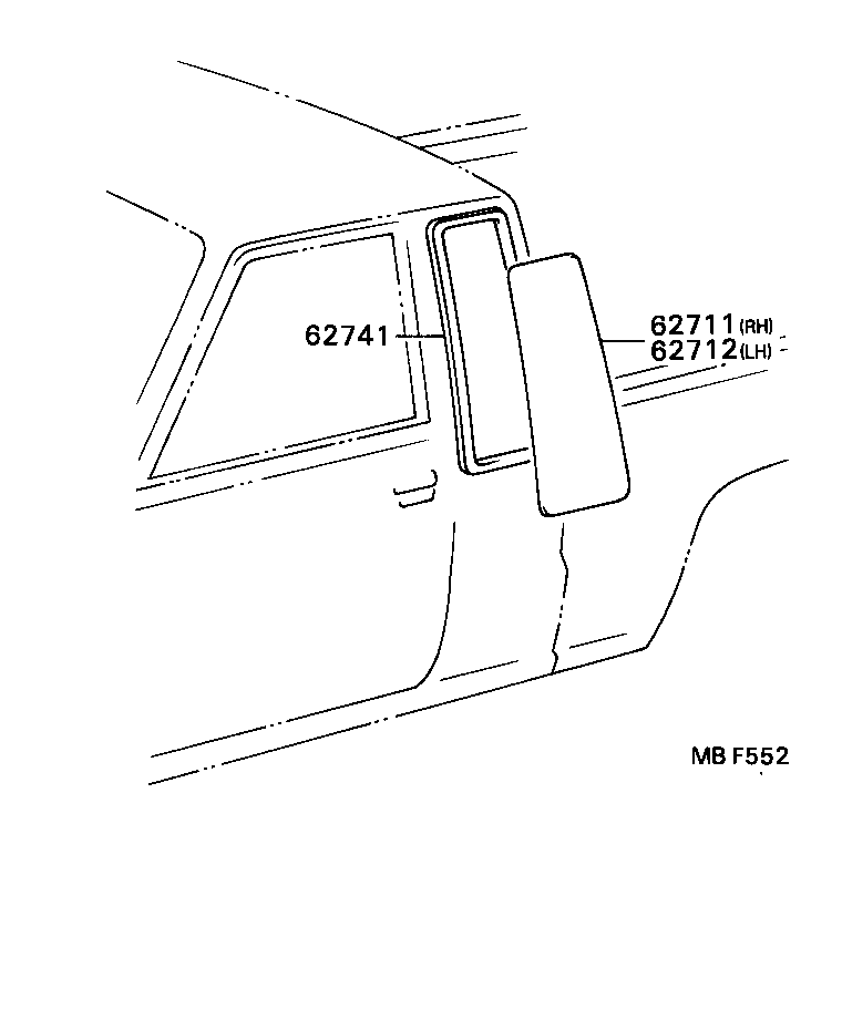 62785-89104 SPACER, SIDE WINDOW SUPPORT, NO.1 product image