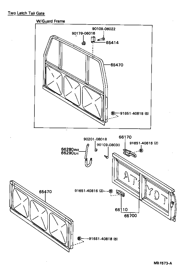 65700-89158 GATE ASSY, REAR BODY TAIL product image
