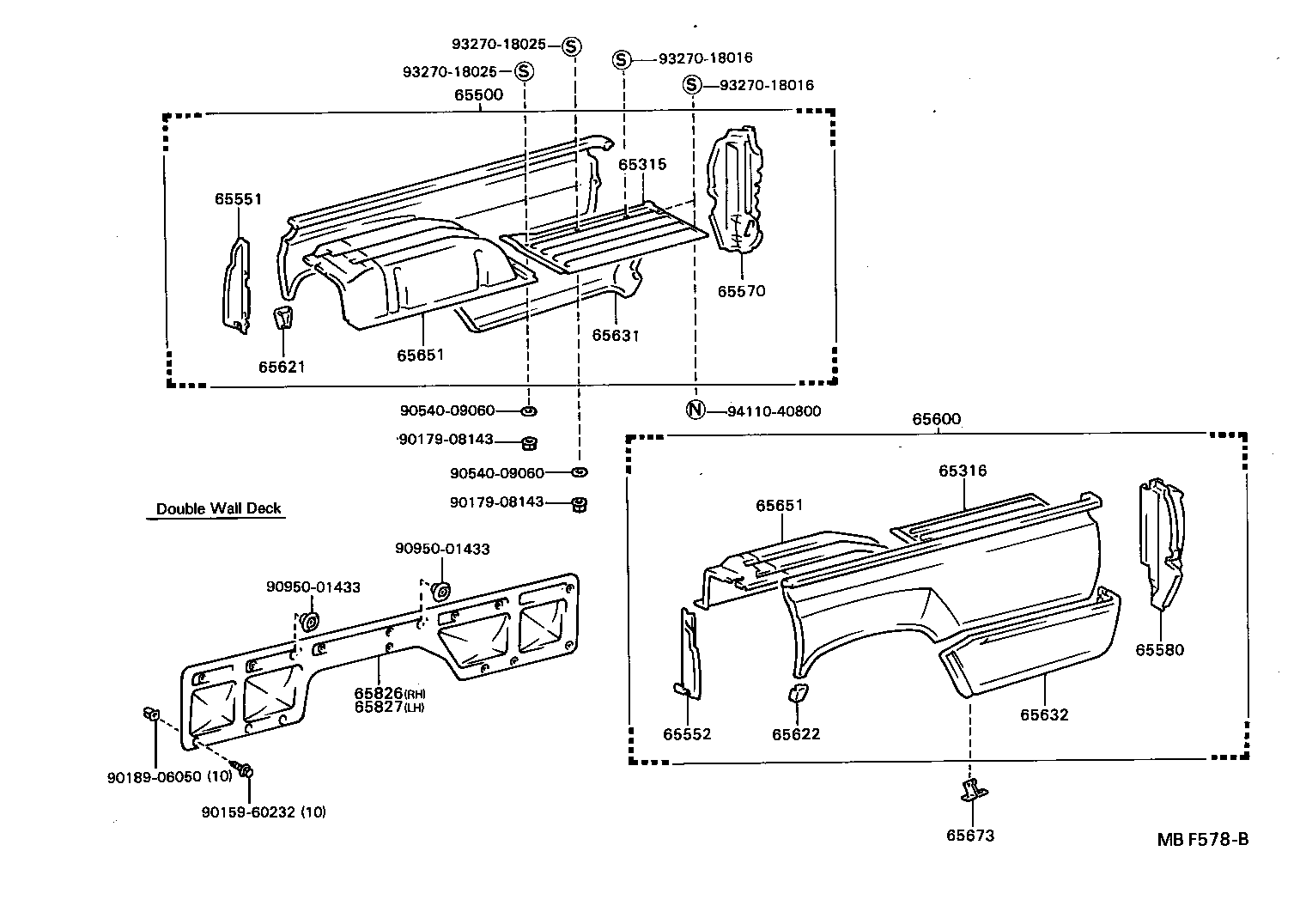 65506-89102 POST ASSY, SIDE PANEL REAR END, LH product image