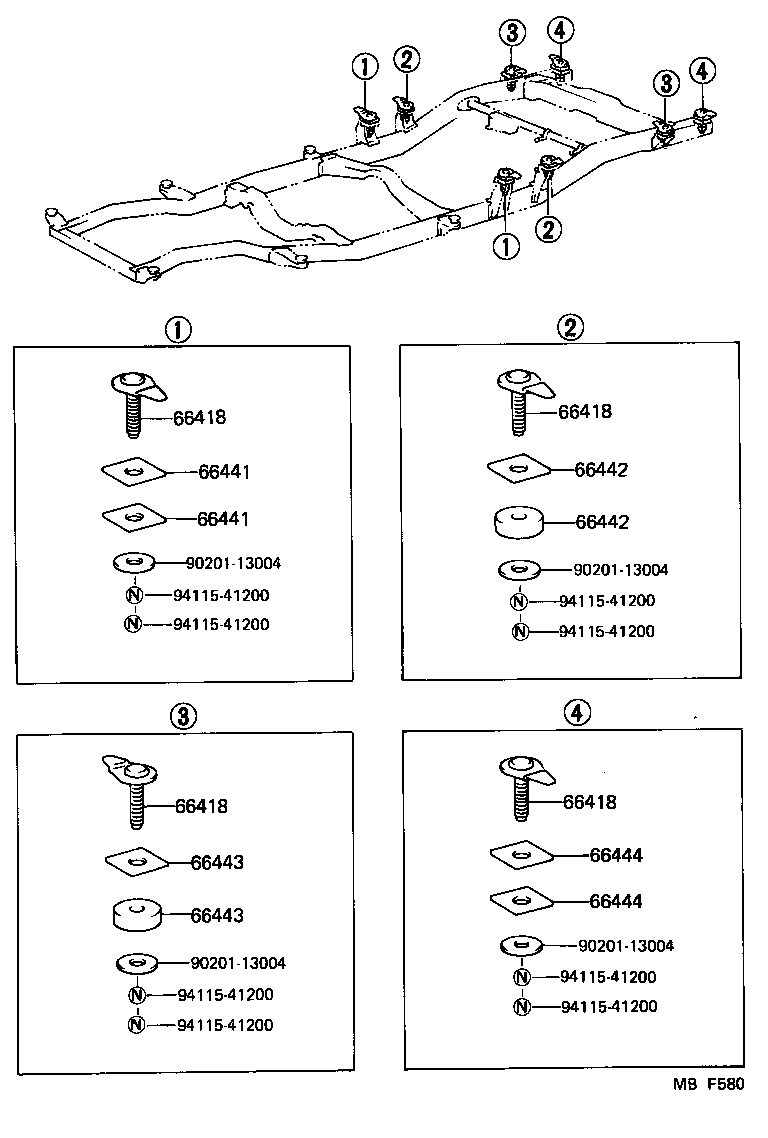 90540-13006 SHIM, MOUNTING, NO.2 product image