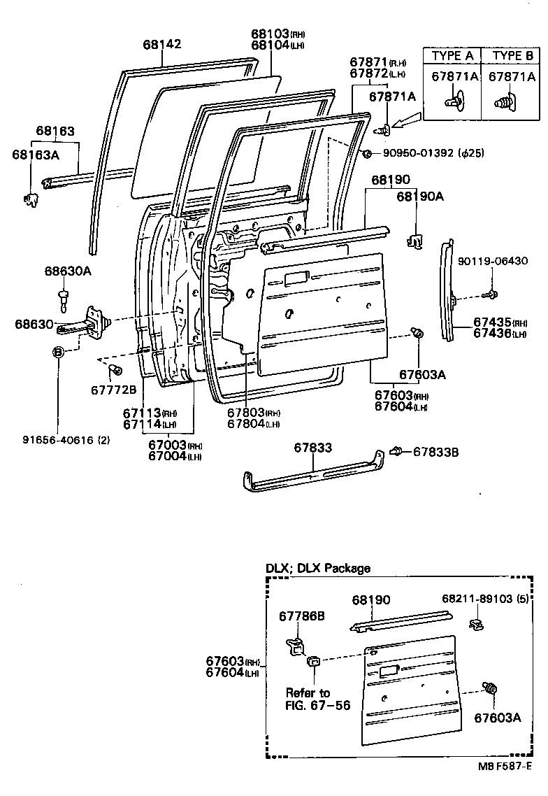 67003-89102 PANEL SUB-ASSY, REAR DOOR, RH product image