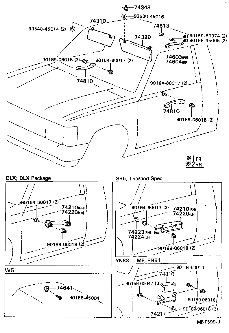 74348-89101-05 HOLDER, VISOR product image