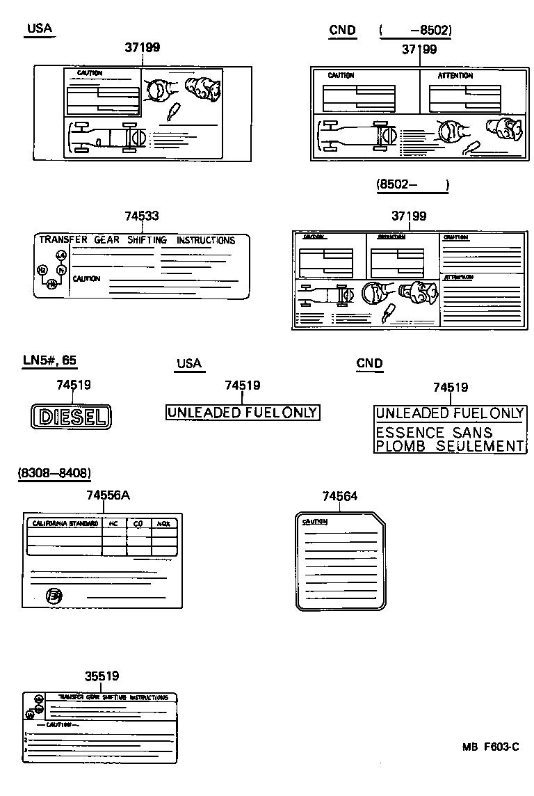 Toyota 74564-35010 PLATE, OFFROAD VEHICLE CAUTION