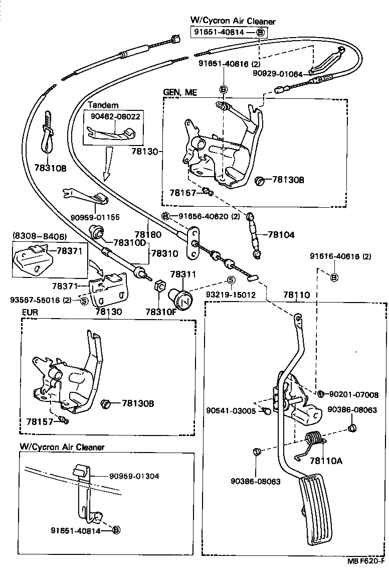 78120-89124 ROD ASSY, ACCELERATOR PEDAL product image