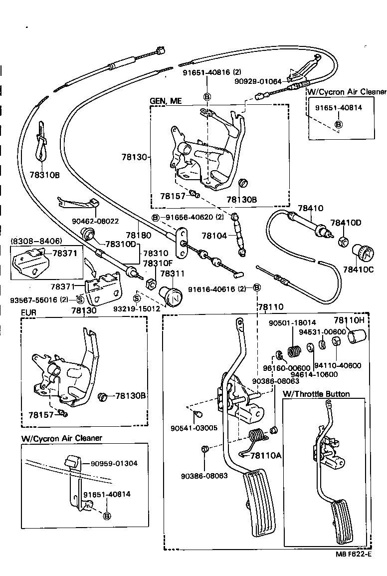 78120-89124 ROD ASSY, ACCELERATOR PEDAL product image